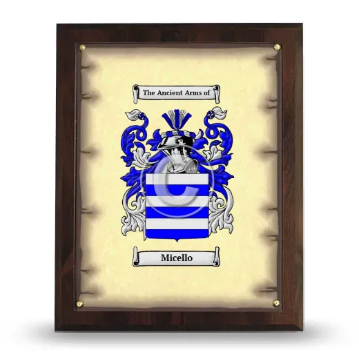 Micello Coat of Arms Plaque