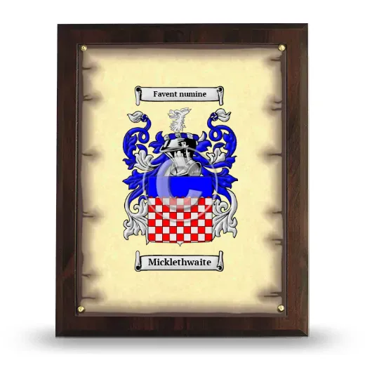 Micklethwaite Coat of Arms Plaque