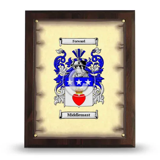 Middlemast Coat of Arms Plaque