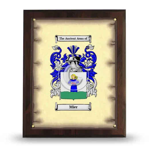 Mier Coat of Arms Plaque