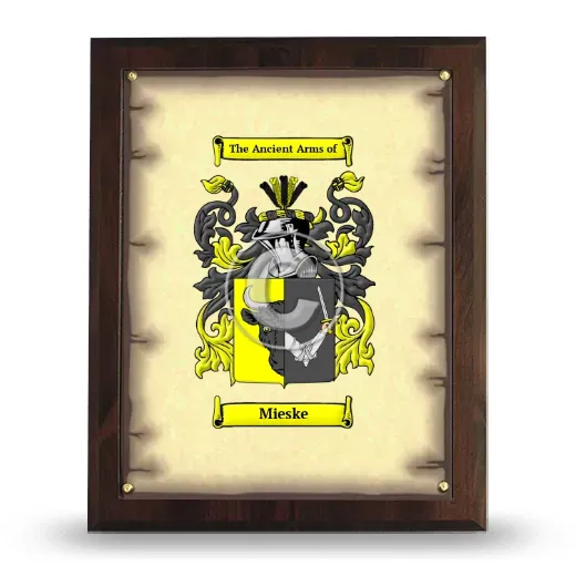 Mieske Coat of Arms Plaque