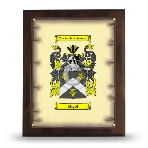 Migol Coat of Arms Plaque
