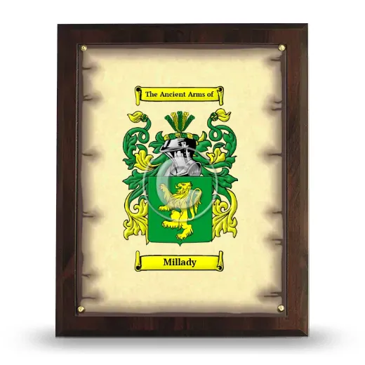 Millady Coat of Arms Plaque
