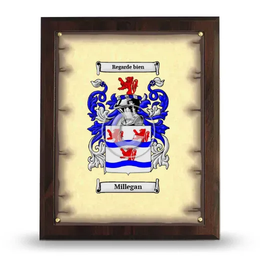 Millegan Coat of Arms Plaque
