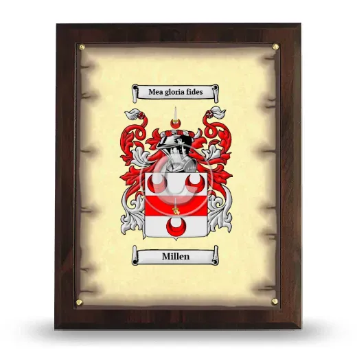 Millen Coat of Arms Plaque