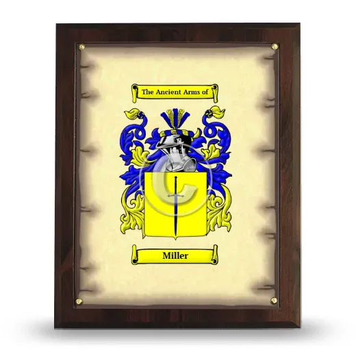 Miller Coat of Arms Plaque