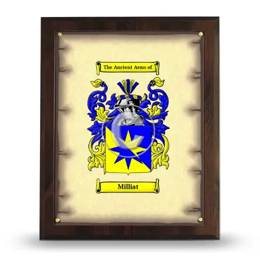 Milliat Coat of Arms Plaque