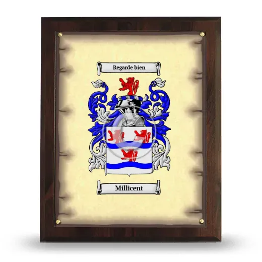 Millicent Coat of Arms Plaque