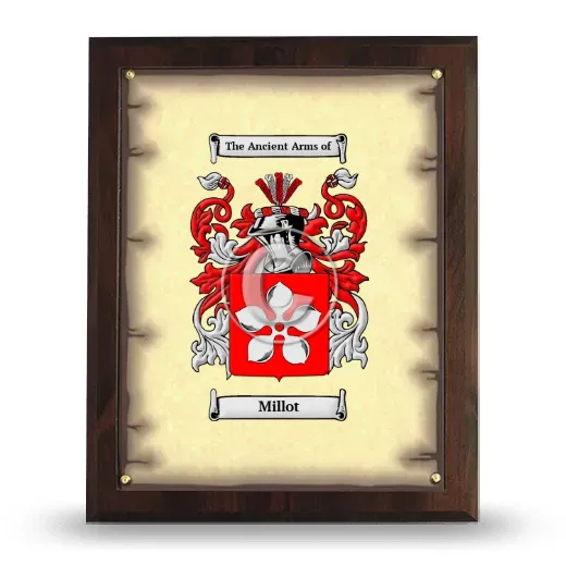 Millot Coat of Arms Plaque