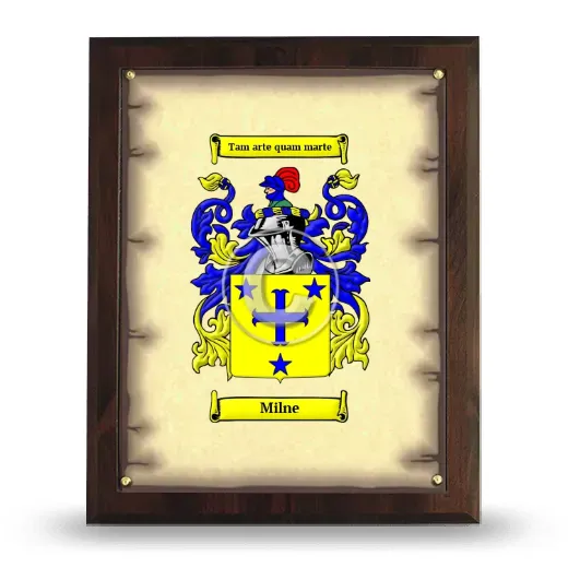 Milne Coat of Arms Plaque