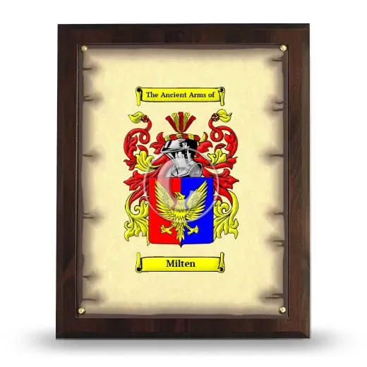 Milten Coat of Arms Plaque