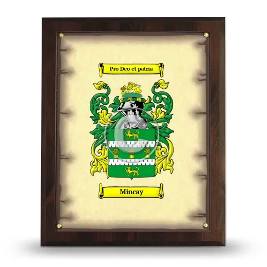 Mincay Coat of Arms Plaque