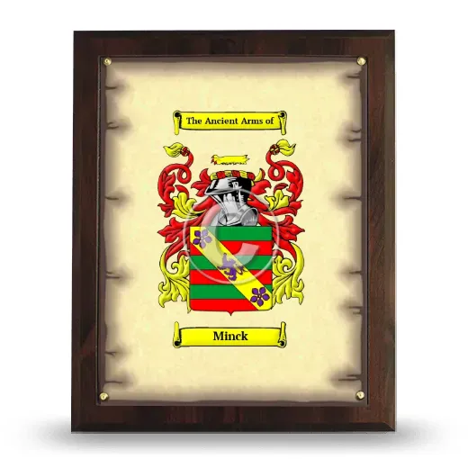 Minck Coat of Arms Plaque