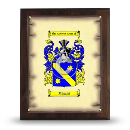 Minghi Coat of Arms Plaque