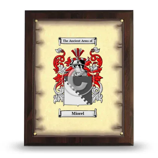 Miorel Coat of Arms Plaque