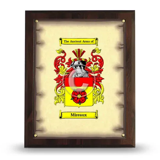 Mireaux Coat of Arms Plaque