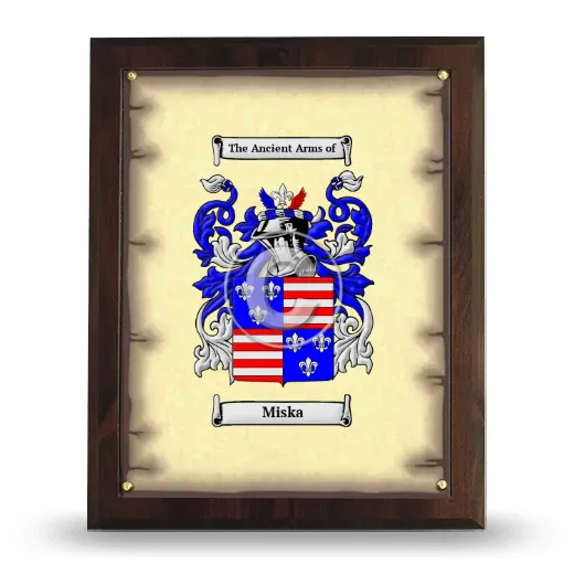Miska Coat of Arms Plaque