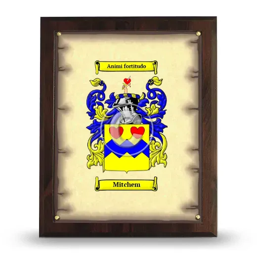 Mitchem Coat of Arms Plaque