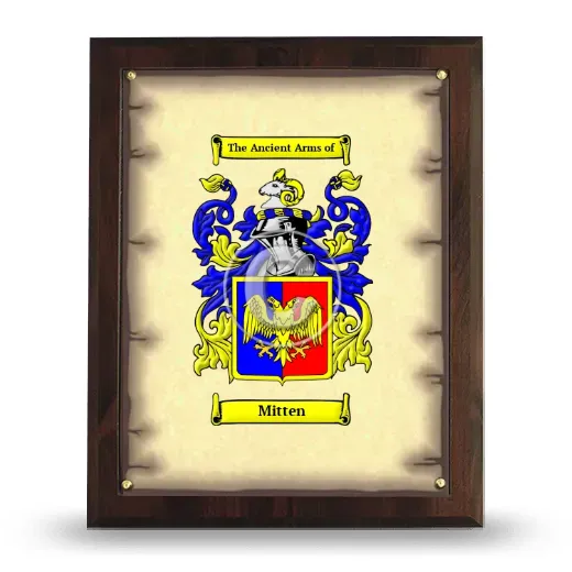 Mitten Coat of Arms Plaque