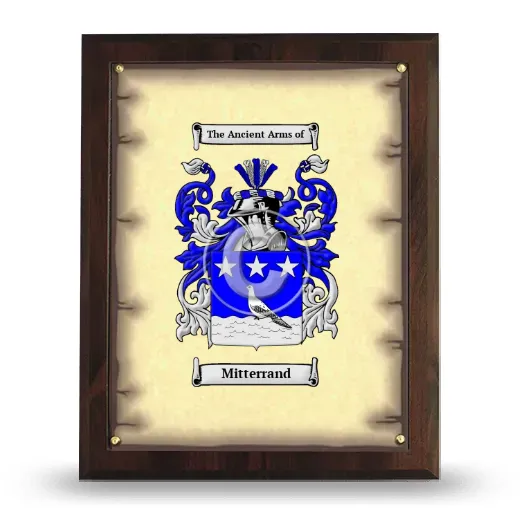 Mitterrand Coat of Arms Plaque