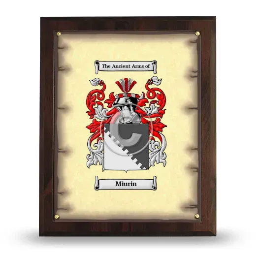 Miurin Coat of Arms Plaque