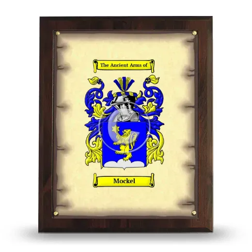 Mockel Coat of Arms Plaque