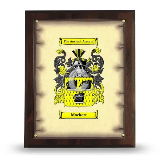 Mockett Coat of Arms Plaque