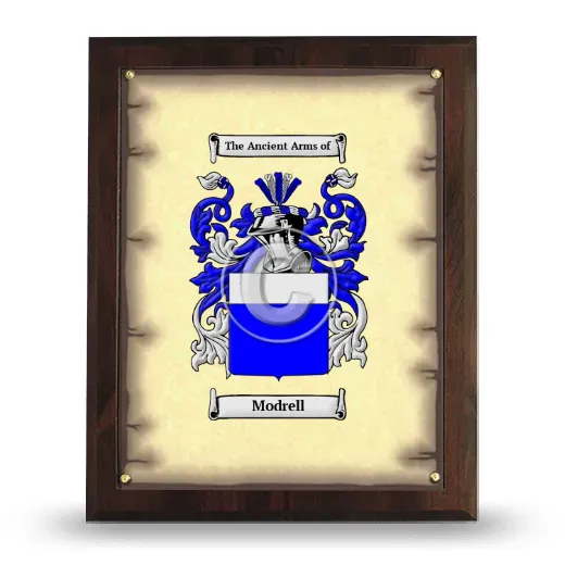 Modrell Coat of Arms Plaque