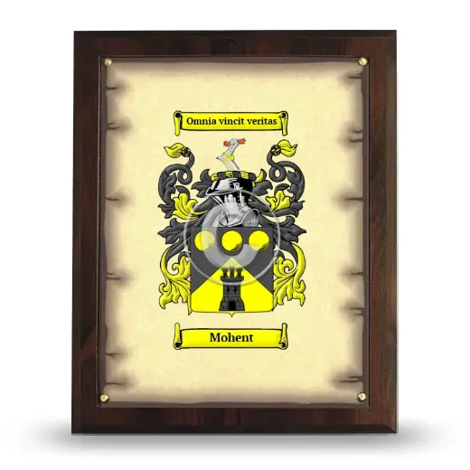 Mohent Coat of Arms Plaque