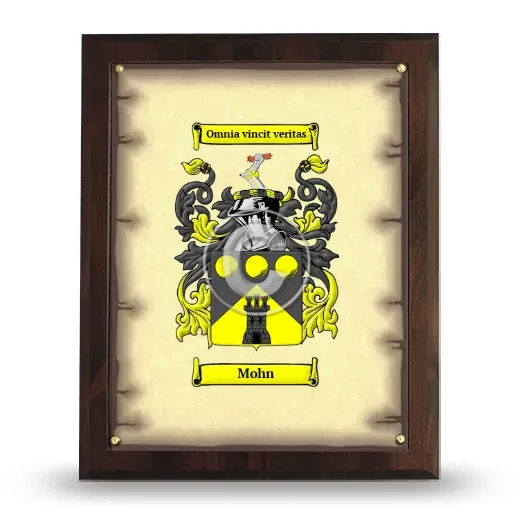 Mohn Coat of Arms Plaque
