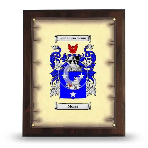 Moles Coat of Arms Plaque