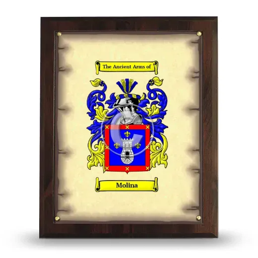 Molina Coat of Arms Plaque