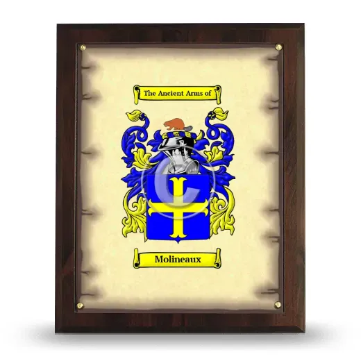 Molineaux Coat of Arms Plaque
