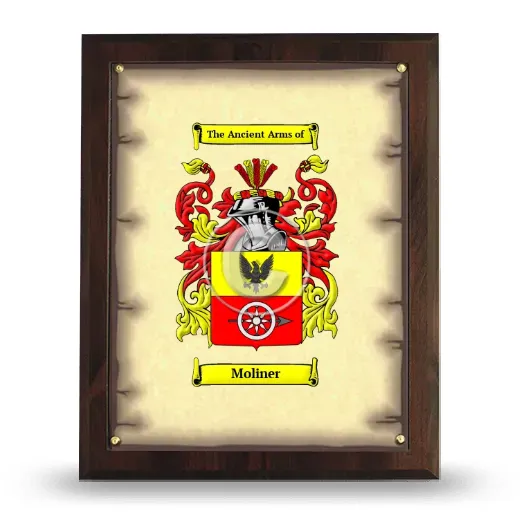Moliner Coat of Arms Plaque