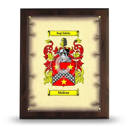 Moltan Coat of Arms Plaque