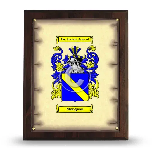 Mongeau Coat of Arms Plaque