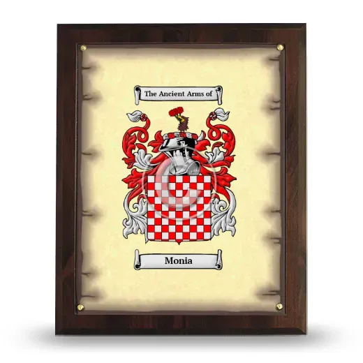 Monia Coat of Arms Plaque