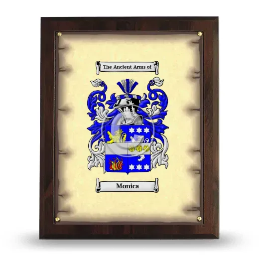 Monica Coat of Arms Plaque