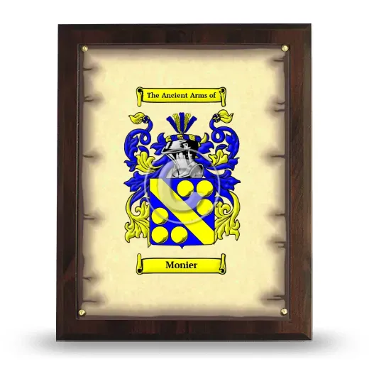 Monier Coat of Arms Plaque