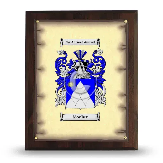 Monlux Coat of Arms Plaque