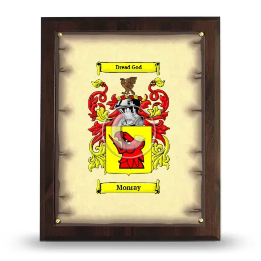 Monray Coat of Arms Plaque