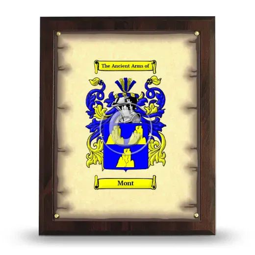 Mont Coat of Arms Plaque