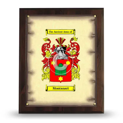 Montanari Coat of Arms Plaque