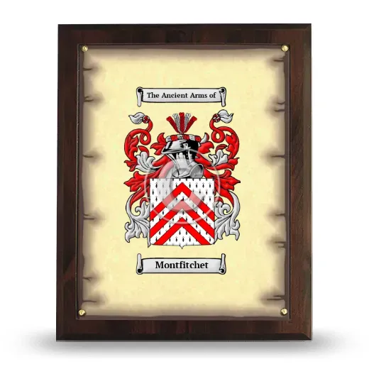 Montfitchet Coat of Arms Plaque