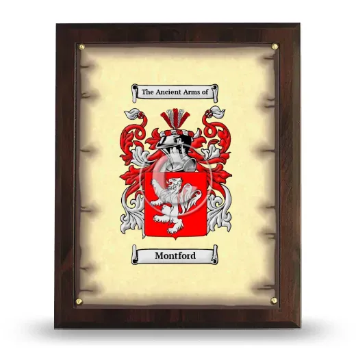 Montford Coat of Arms Plaque