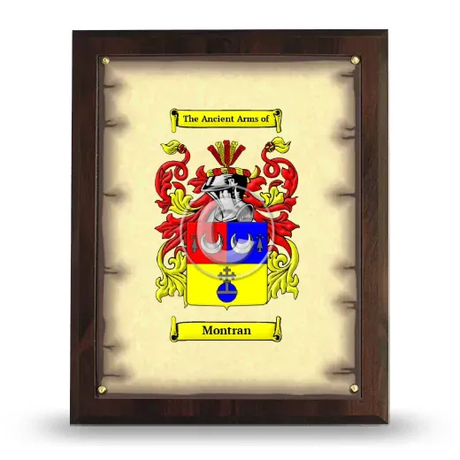 Montran Coat of Arms Plaque