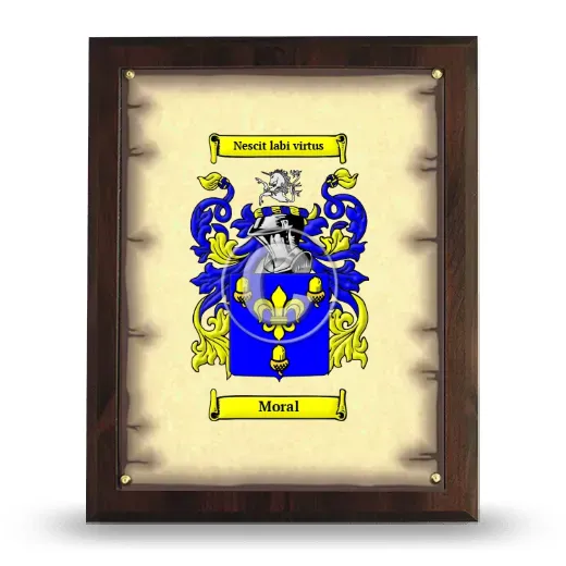 Moral Coat of Arms Plaque
