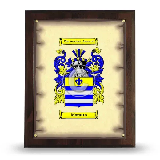 Moratto Coat of Arms Plaque