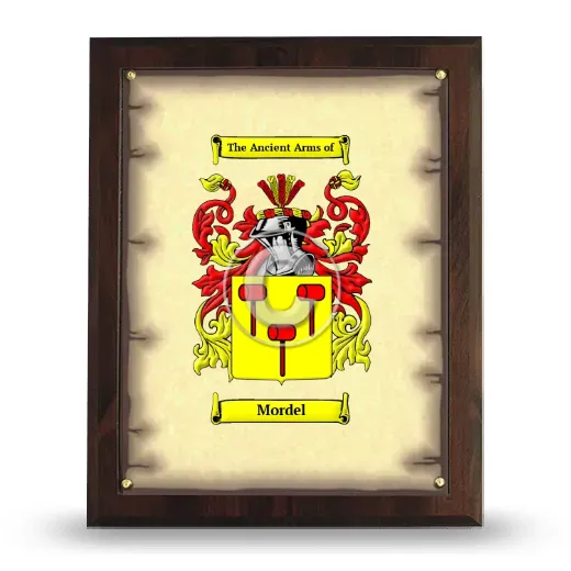 Mordel Coat of Arms Plaque