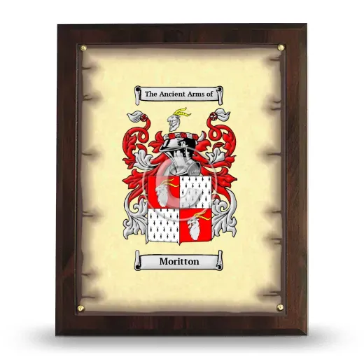Moritton Coat of Arms Plaque